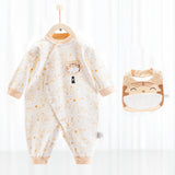 Baby's Pure Cotton Thermal Jumpsuit Tiger 0 - Tophatter Daily Deals