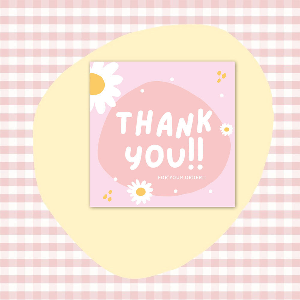 50 PcsPack Square Simple Thank-you Card Coated Paper Business Cards K105 Style 50 Pieces 0 - Tophatter Daily Deals