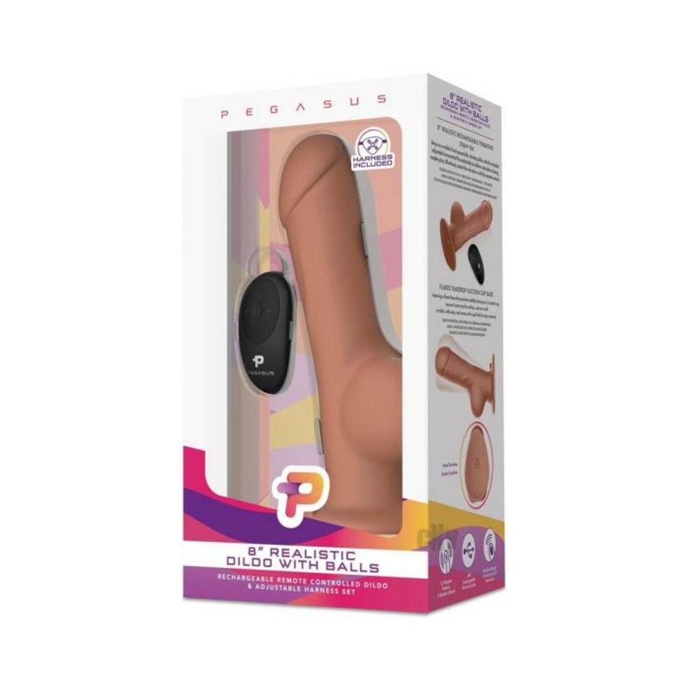 Remote Dildo W/balls Harness 8 Brown - Tophatter Daily Deals