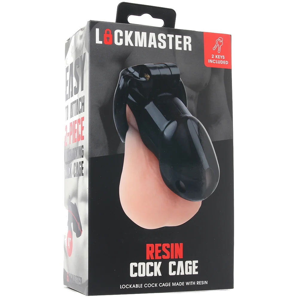 Lockmaster 4" Resin Cock Cage Black - Tophatter Daily Deals