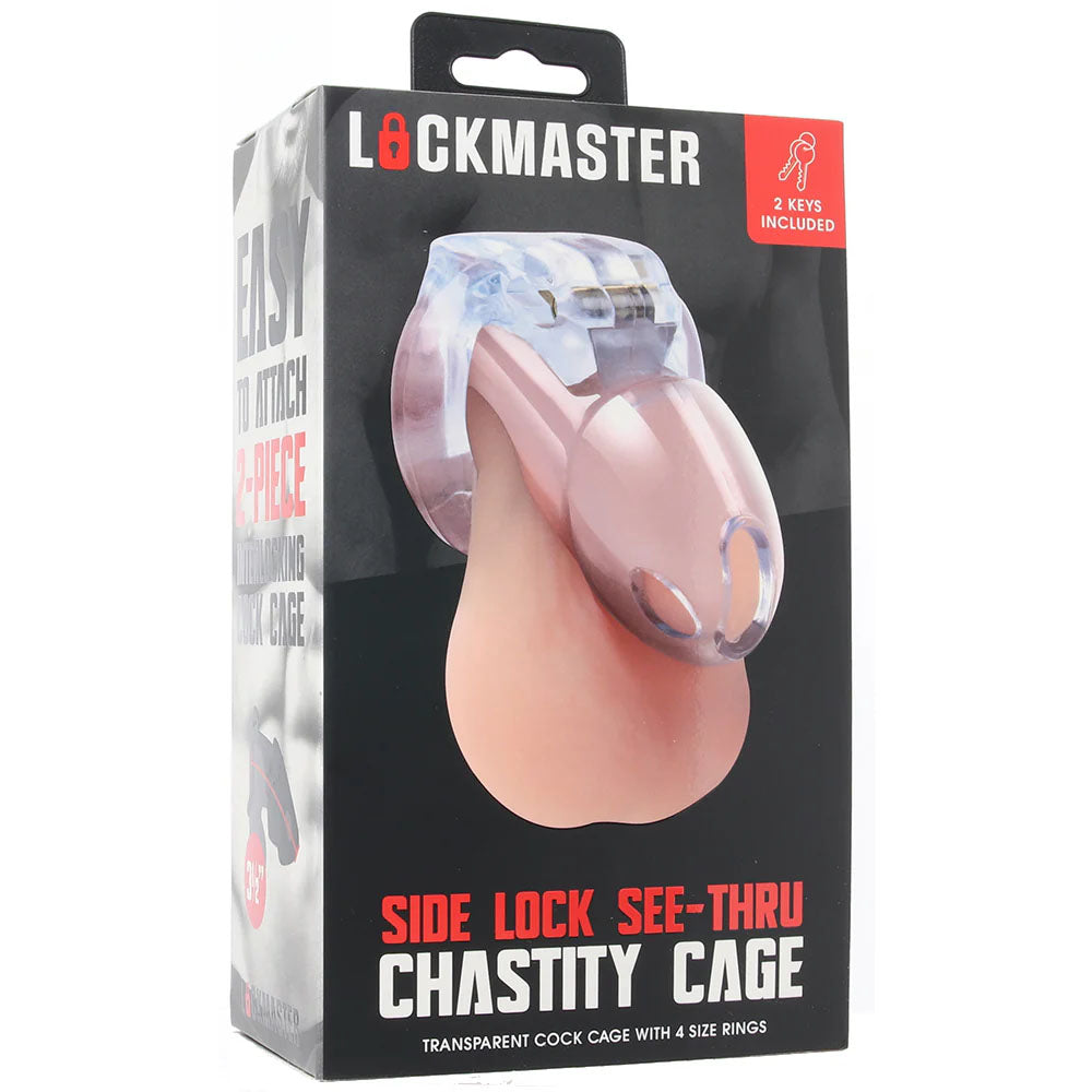 Lockmaster 3.5" Side Lock See Thru Chastity Cage - Tophatter Daily Deals