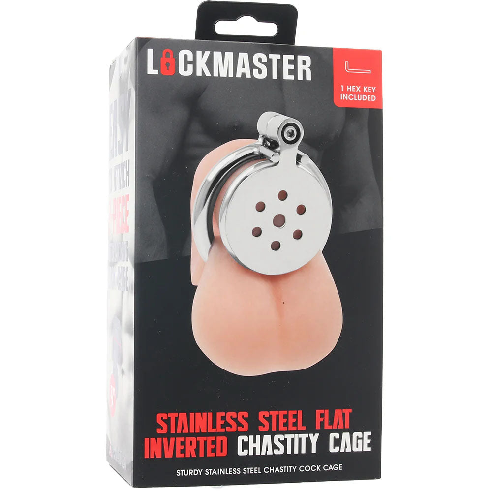 Lockmaster Stainless Steel Flat Inverted Chastity Cage - Tophatter Daily Deals