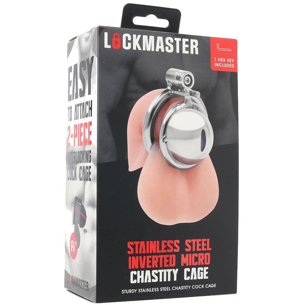 Lockmaster Stainless Steel Inverted Micro Chastity Cage - Tophatter Daily Deals