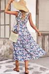 Floral Belted Surplice Sleeveless Tiered Dress Casual Dresses - Tophatter Daily Deals