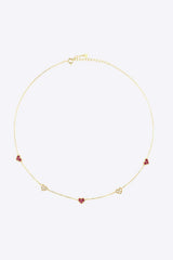 Inlaid Zircon Heart Necklace Necklaces - Tophatter Daily Deals