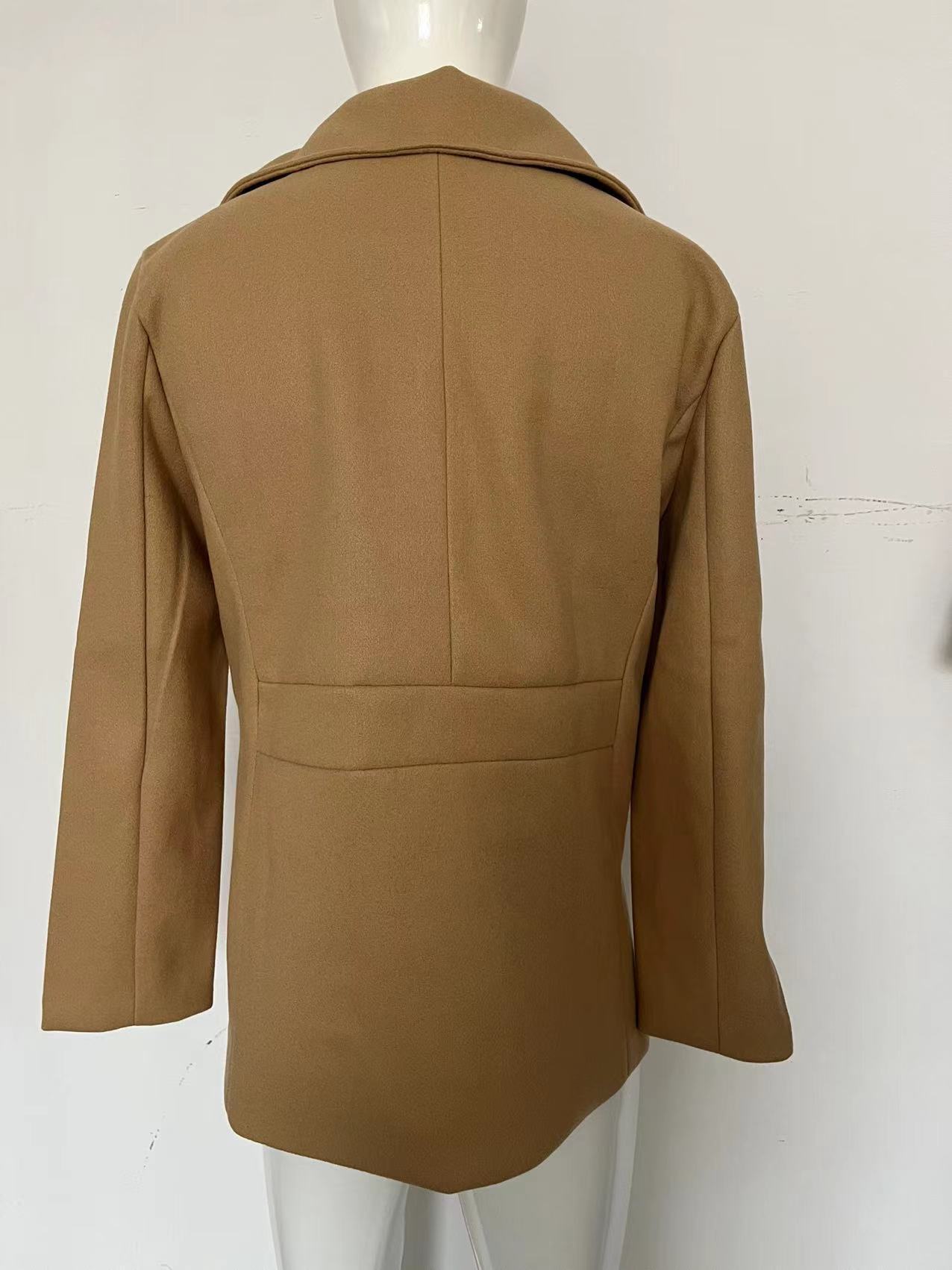 Warm Men's Wool Coat - Double Breasted, Structured For Winter 3D Changing Face Moving Picture Frame - Tophatter Daily Deals