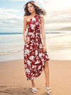 Printed Single Shoulder Sleeveless Dress Casual Dresses - Tophatter Daily Deals