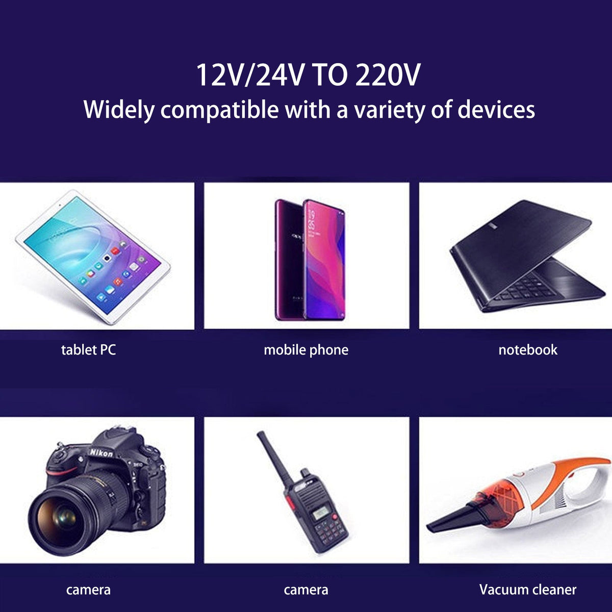 12V24V To 220V Multi-functional Vehicle Power Converter 0 - Tophatter Daily Deals
