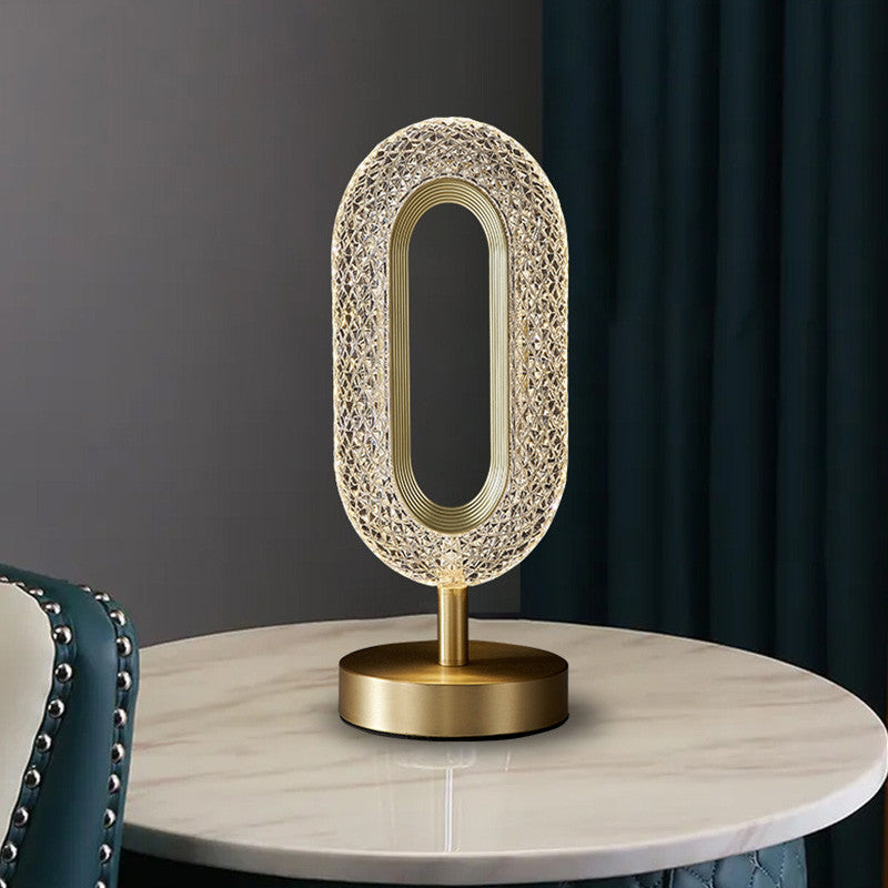 Acrylic Table Lamp With Led Crystal Light 0 - Tophatter Daily Deals