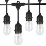 48ft Outdoor String Light Waterproof Patio String Lights Bulbs String & Fairy Lights - Tophatter Daily Deals