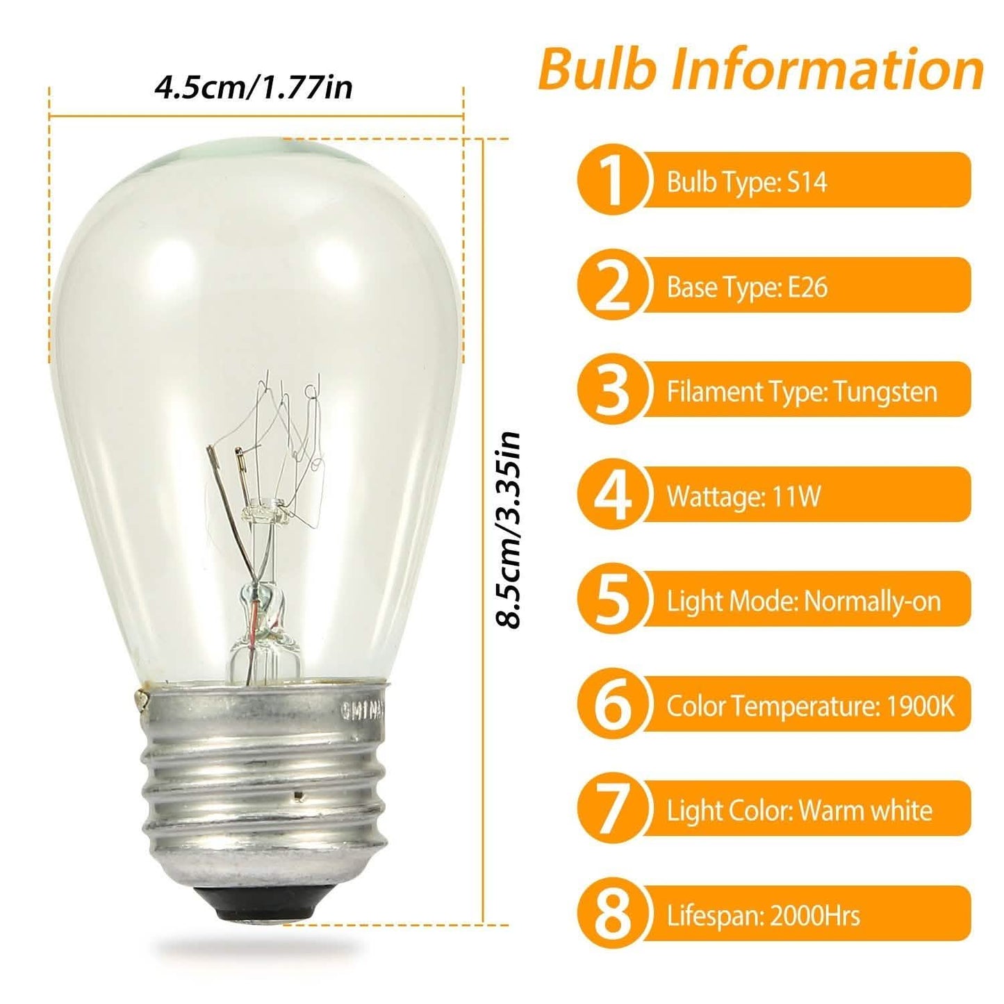 48ft Outdoor String Light Waterproof Patio String Lights Bulbs String & Fairy Lights - Tophatter Daily Deals