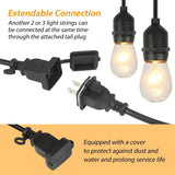 48ft Outdoor String Light Waterproof Patio String Lights Bulbs String & Fairy Lights - Tophatter Daily Deals