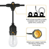 48ft Outdoor String Light Waterproof Patio String Lights Bulbs String & Fairy Lights - Tophatter Daily Deals