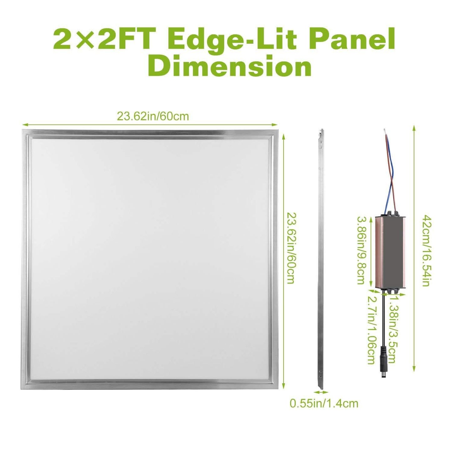 48W 2×2FT LED Panel Light 3200LM Indoor Lighting - Tophatter Daily Deals