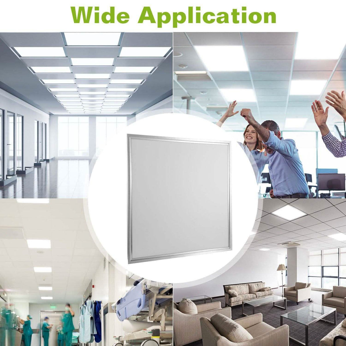 48W 2×2FT LED Panel Light 3200LM Indoor Lighting - Tophatter Daily Deals