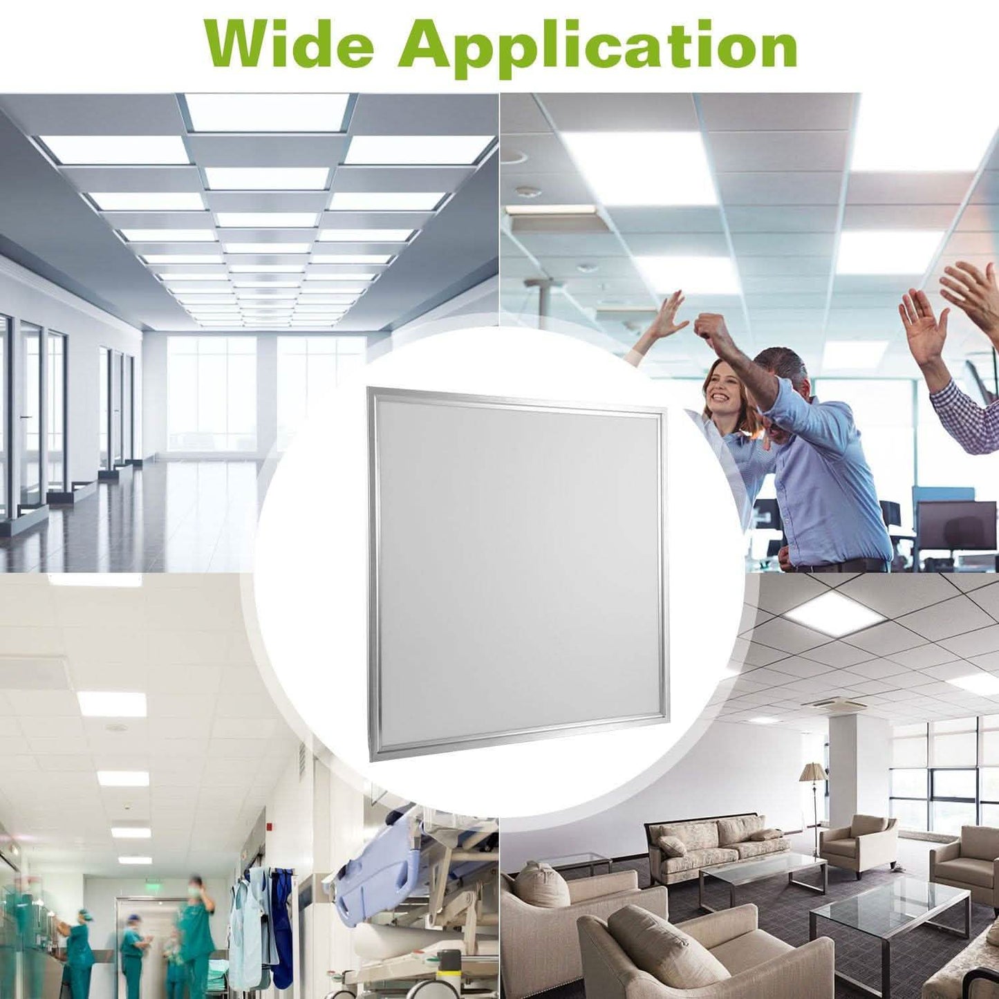 48W 2×2FT LED Panel Light 3200LM Indoor Lighting - Tophatter Daily Deals