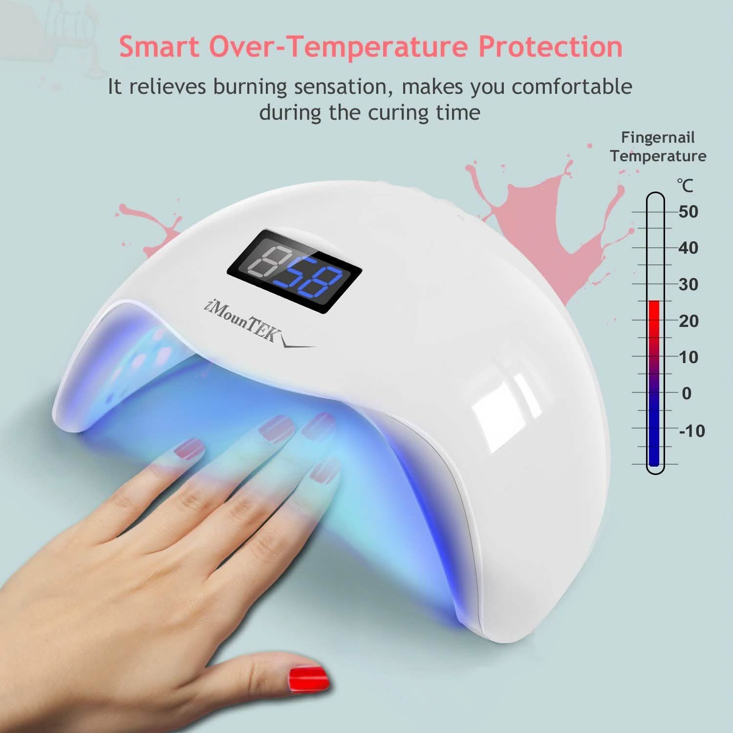 48W UV LED Nail Lamp Gel Polish Nail Dryer Beauty & Personal Care - Tophatter Daily Deals