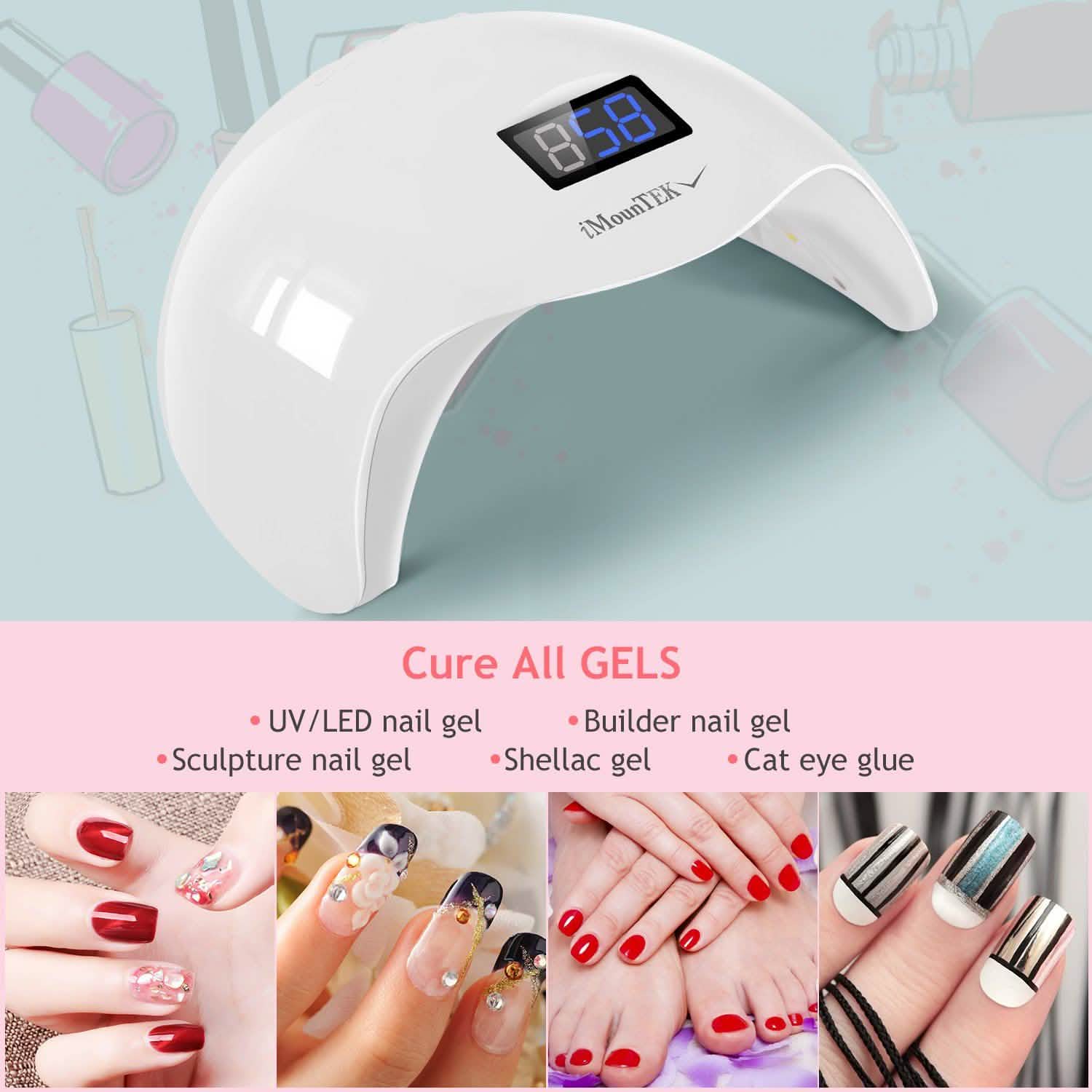 48W UV LED Nail Lamp Gel Polish Nail Dryer Beauty & Personal Care - Tophatter Daily Deals