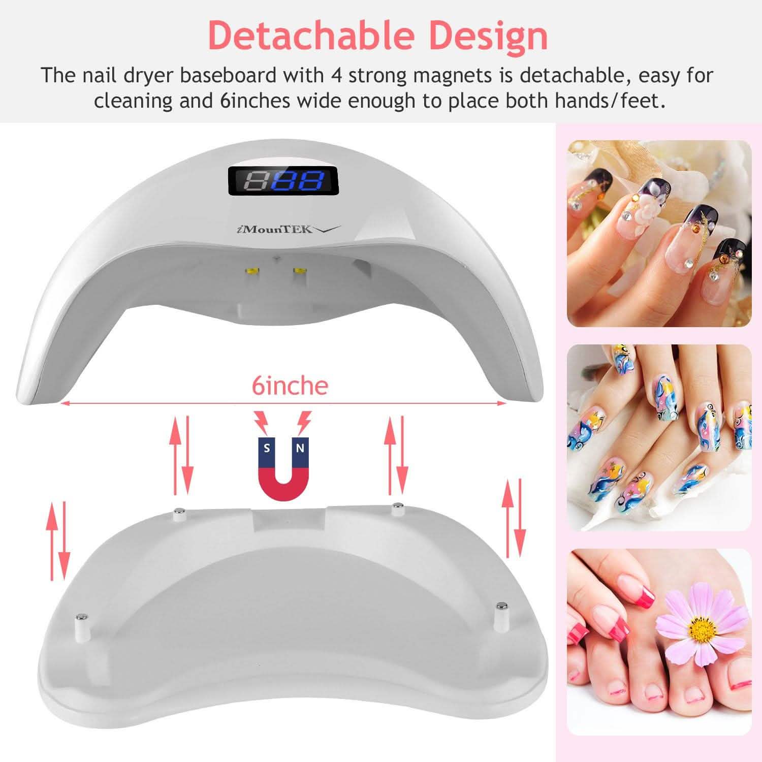 48W UV LED Nail Lamp Gel Polish Nail Dryer Beauty & Personal Care - Tophatter Daily Deals