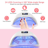 48W UV LED Nail Lamp Gel Polish Nail Dryer Beauty & Personal Care - Tophatter Daily Deals