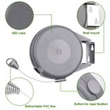 49 Ft. Retractable Clothesline Rope Storage & Organization - Tophatter Daily Deals