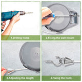 49 Ft. Retractable Clothesline Rope Storage & Organization - Tophatter Daily Deals
