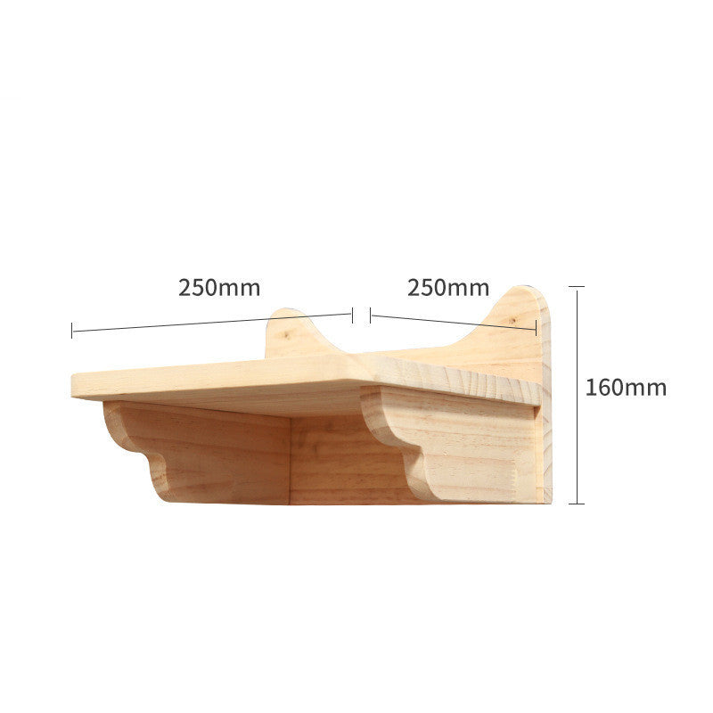 Pet Cat Climbing Frame Wall Type Solid Wood Wall Hanging Platform Ladder Pets Accessories Small jumping platform Pet Supplies - Tophatter Daily Deals