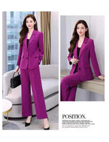 Business Suit Wide Leg Pants Two-piece Suit For Women 0 - Tophatter Daily Deals