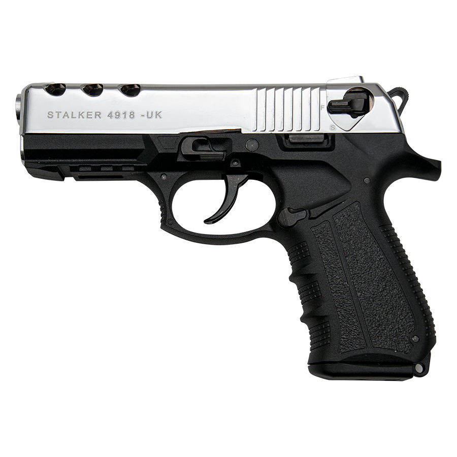 Stalker 4918 Chrome Finish - 9mm Blank Firing Replica Zoraki Gun - Tophatter's Guns'N'Weapons Store Collectible Weapons - Tophatter Daily Deals