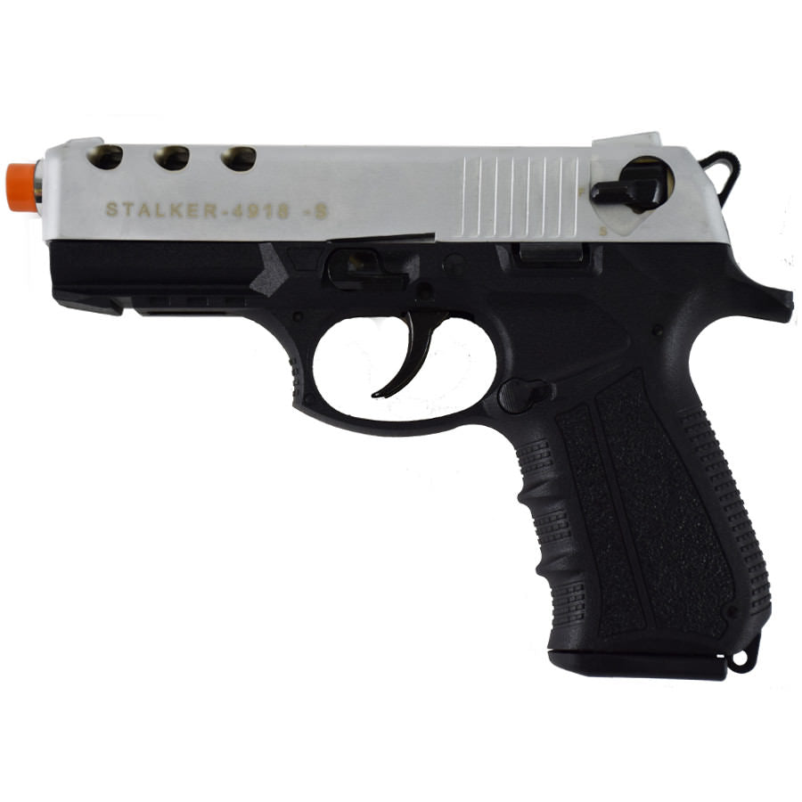 Stalker 4918 Silver Finish - 9mm Blank Firing Replica Zoraki Gun - Tophatter's Inc. Weapons Store Online Collectible Weapons - Tophatter Daily Deals
