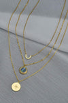 Triple-Layered Stainless Steel Necklace Necklaces - Tophatter Daily Deals