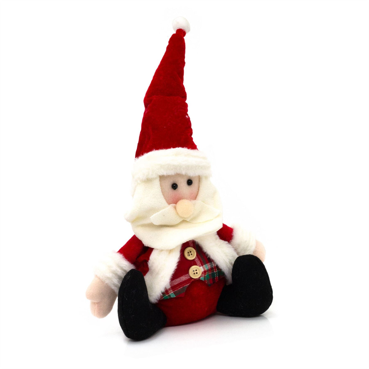 Santa Claus Christmas Doorstop | Novelty Father Christmas Fabric Door Stop 23cm Doorstop - Tophatter Daily Deals