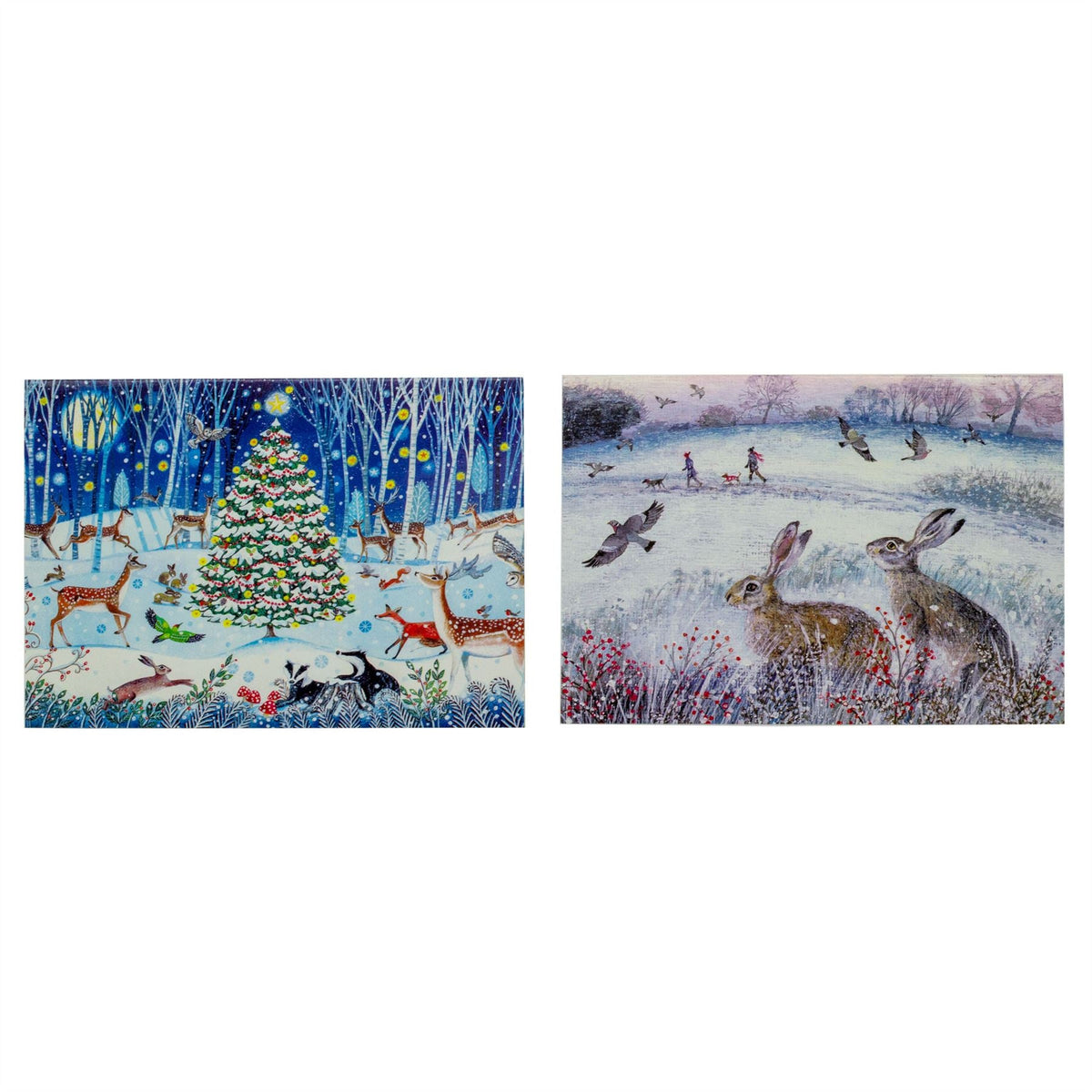 Pack of 20 RSPB Charity Christmas Greeting Cards | Winter Wildlife Designs Greeting Card - Tophatter Daily Deals