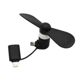 Android phone fan Type C Black B 0 - Tophatter Daily Deals