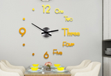 3D Wall Sticker Clock LargeGold 0 - Tophatter Daily Deals