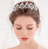 Bridal Crown Rhinestone Pearl Water Drop Hair Accessories Wedding Dress Ornaments 0 - Tophatter Daily Deals