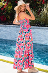 Printed V-Neck Maxi Cami Dress Casual Dresses - Tophatter Daily Deals