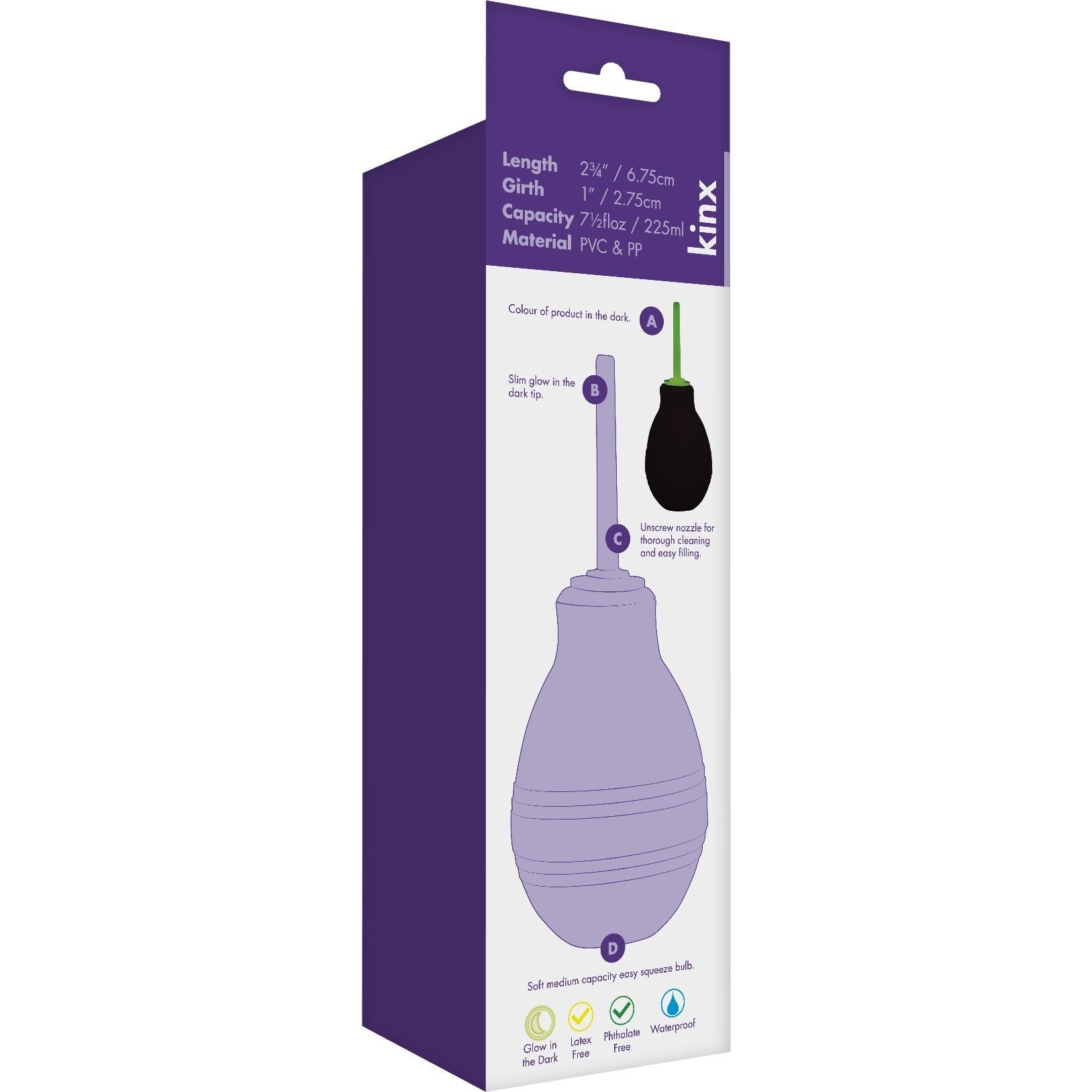 Kinx Glow Clean Anal Douche in Red Douche - Tophatter Daily Deals