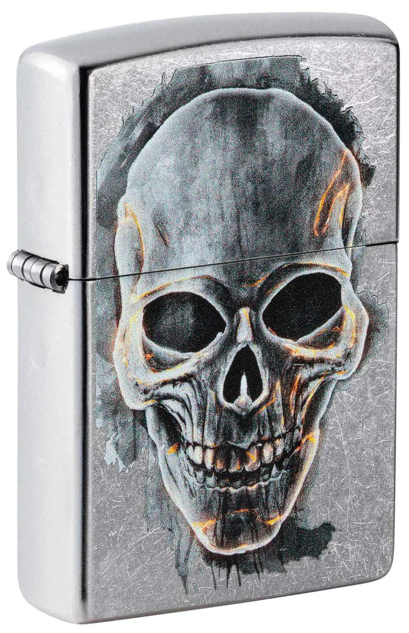 Zippo Lighter: Skull Watercolor - Street Chrome 49962 - Tophatter Daily Deals