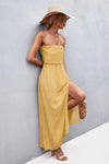 Strapless Split Maxi Dress Casual Dresses - Tophatter Daily Deals