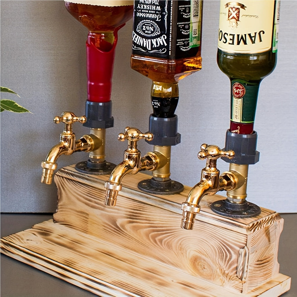 Three-Way Whiskey Decanter Tap Dispenser with Handle Home & Garden > Kitchenware > Kitchen Utensils - Tophatter Daily Deals