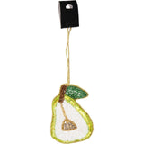 Pear Beaded Christmas Tree Bauble | Colourful Fruit-shaped Tree Ornaments Baubles - Tophatter Daily Deals