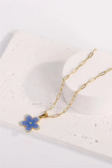 Flower Pendant Stainless Steel Necklace Necklaces - Tophatter Daily Deals