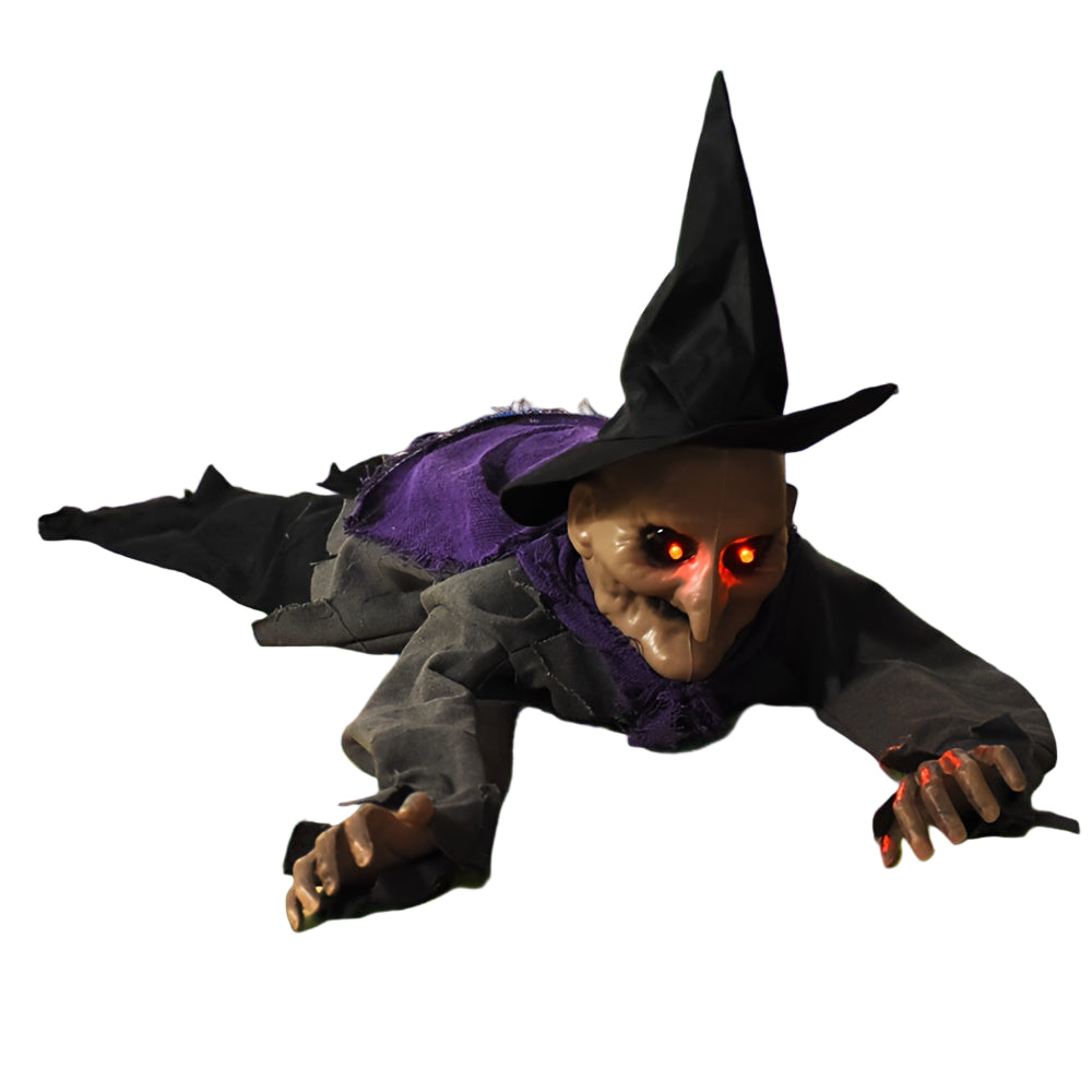 Witch Skeleton Halloween Crawling Prop with Lights Halloween - Tophatter Daily Deals