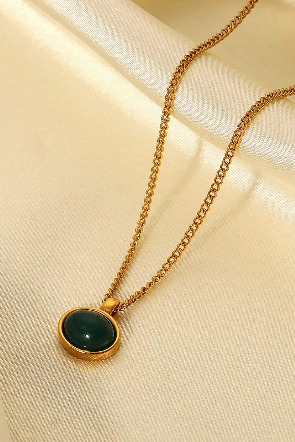 Natural Stone Geometric Pendant Necklace Necklaces - Tophatter Daily Deals
