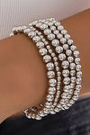 White Multi Layered Pearl Beaded Bracelet Bracelets - Tophatter Daily Deals