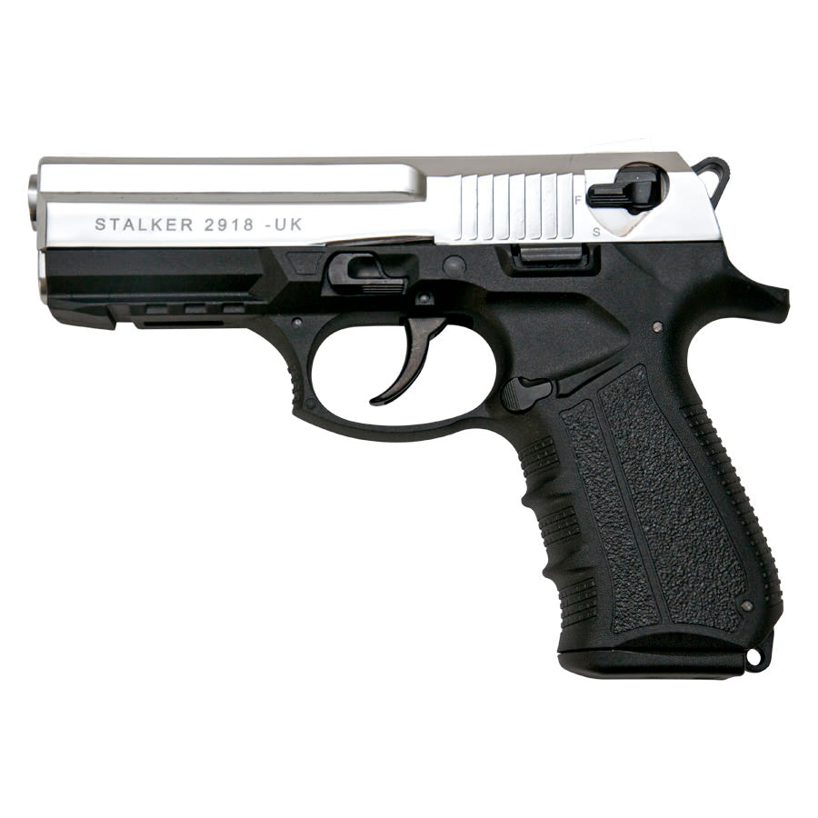 Stalker 2918 Chrome Finish - 9mm Blank Firing Replica Zoraki Gun - Tophatter's Inc. Weapons Store Online Collectible Weapons - Tophatter Daily Deals