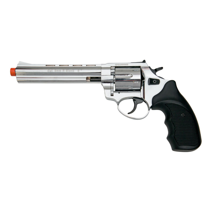 Stalker R1 6" Barrel Revolver Chrome Finish - 9mm Zoraki Blank Firing Gun - Tophatter's Inc. Weapons Store Online Collectible Weapons - Tophatter Daily Deals