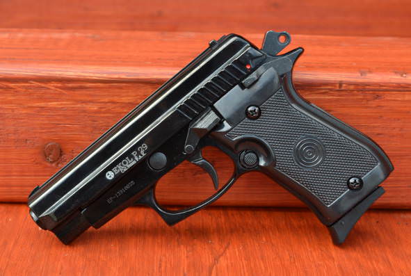 P29 Semi Automatic Front Fire Blank Flare Gun Black Finish Collectible Weapons - Tophatter Daily Deals