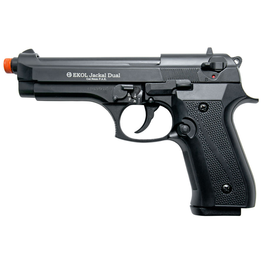 Jackal Full Automatic Blank Front Firing Machine Gun Black Finish Collectible Weapons - Tophatter Daily Deals
